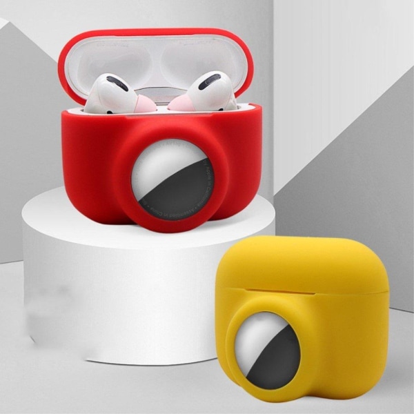2-in-1 AirPods Pro / AirTags silicone case - Red Red