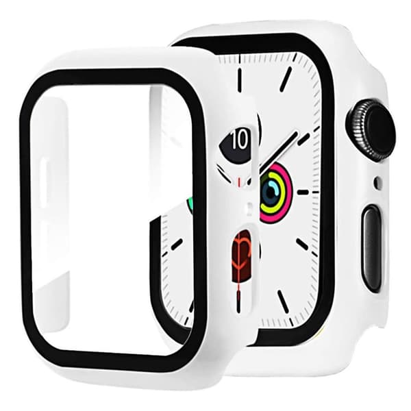 Apple Watch Series 5 / 4 44 mm slitesterk matt ramme - Hvit White