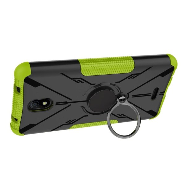 Kickstand-cover med magnetisk plade til Nokia C100 - Grøn Green