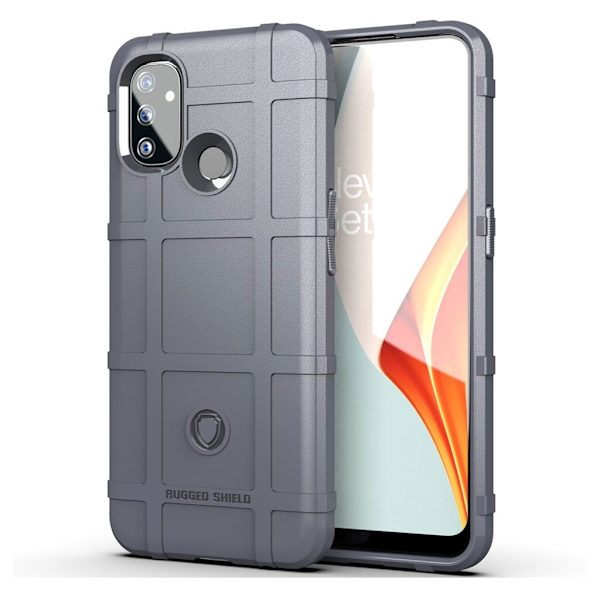 Rugged Shield OnePlus Nord N100 kotelot - Harmaa Silver grey