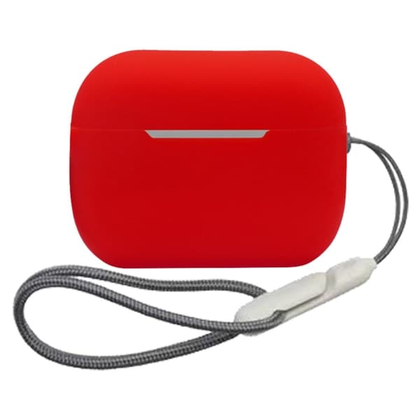 AirPods Pro 2 silikonikotelo, jossa on kaulanauha - Punainen Red