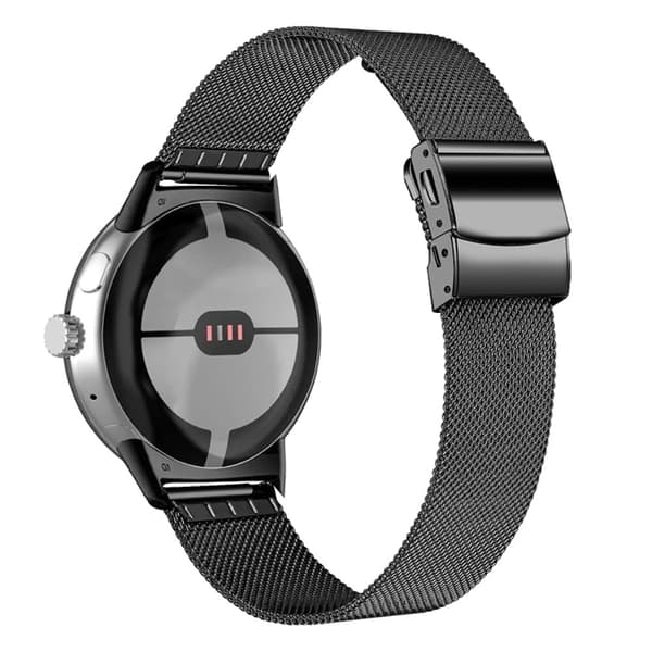 Google Pixel Watch milanese armband i rostfritt stål - Svart Svart