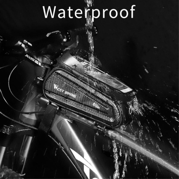 WEST BIKING waterproof bicycle bike front frame mount bag Svart