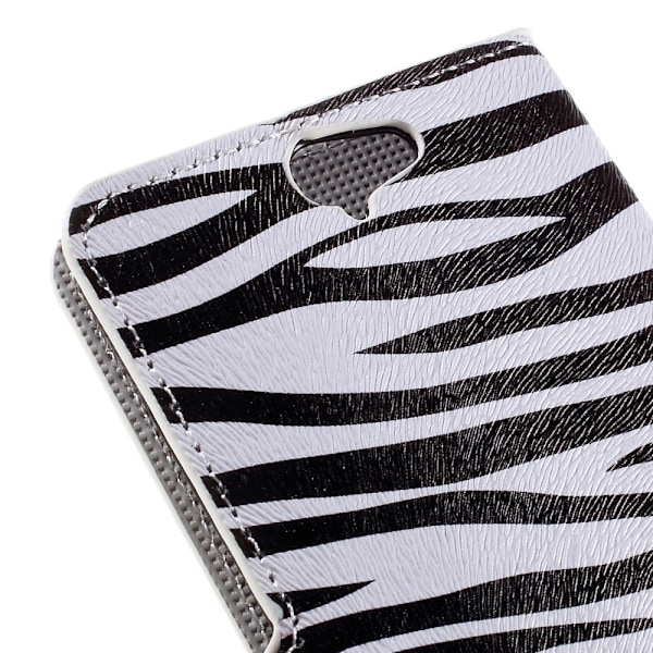 Moberg HTC One A9 Læder Etui - Zebra Striber Multicolor