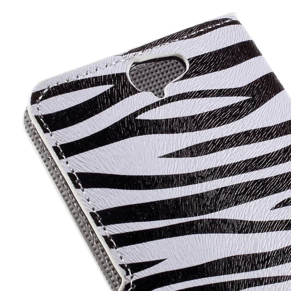 Moberg HTC One A9 Lær Etui - Sebra Striper Multicolor