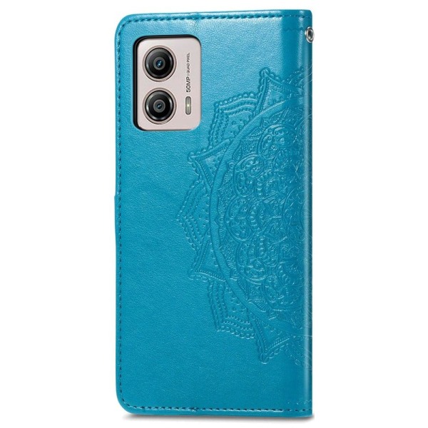 Mandala läder Motorola Moto G53 fodral - Blå Blå