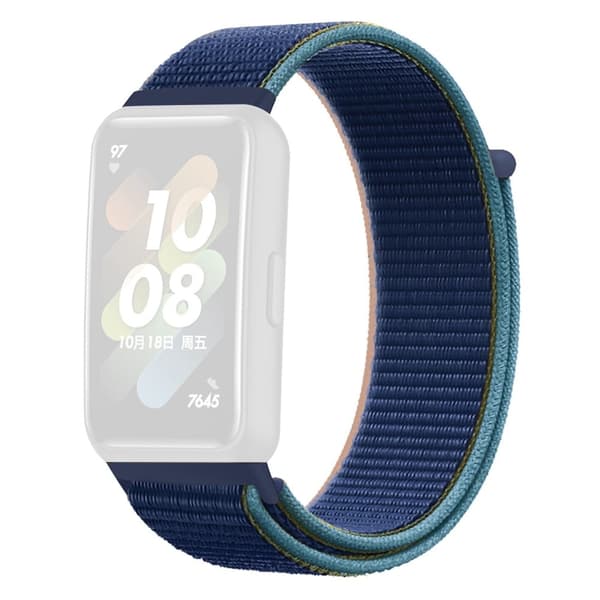 Huawei Band 7 nylonkellohihna - Tummansininen Blue