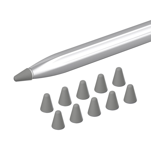 10 st Huawei M-Pencil (2:a) pennspetsskydd i silikon - Grå Silvergrå