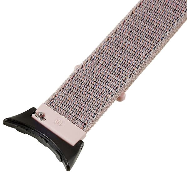 Google Pixel Watch-klokkerem i nylon - Grå / Rosa Silver grey