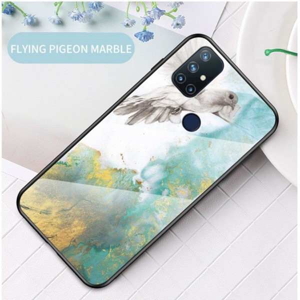 Fantasy marmor OnePlus Nord N10 5G cover - flyvende due Green