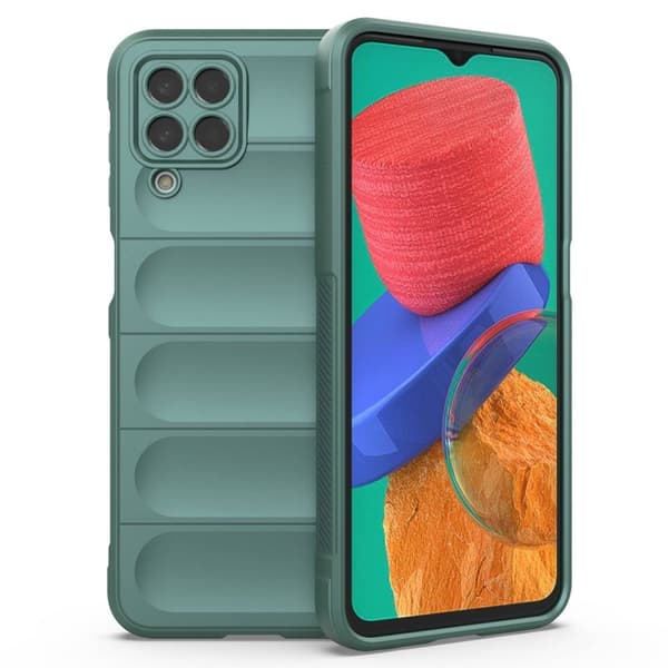 Mjukt greppformat Samsung Galaxy M33 5G skal - Grön Grön