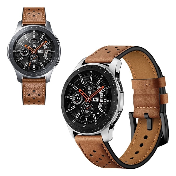 Samsung Galaxy Watch (46mm) klockarmband i äkta läder - Brun Brun