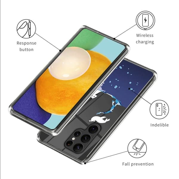 Deco Samsung Galaxy S23 Ultra Suojakotelo - Polar Bear Blue