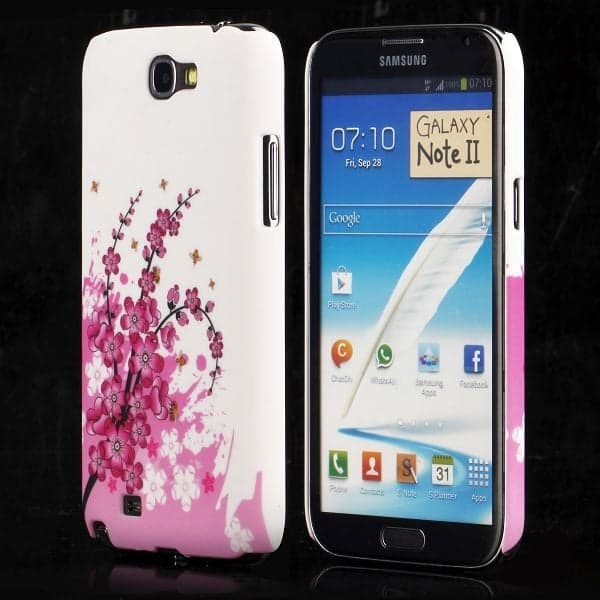 Valentine (Rosa Blomstrende Kvist) Samsung Galaxy Note 2 Deksel Pink