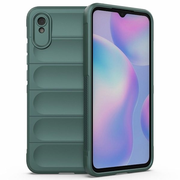 Mjukt greppformat Xiaomi Redmi 9A skal - Grön Grön