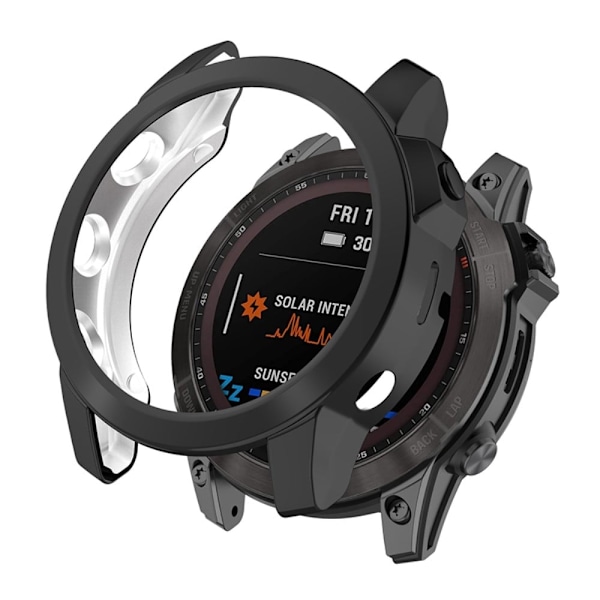 Garmin Fenix 7X cover til galvanisering - Sort Black