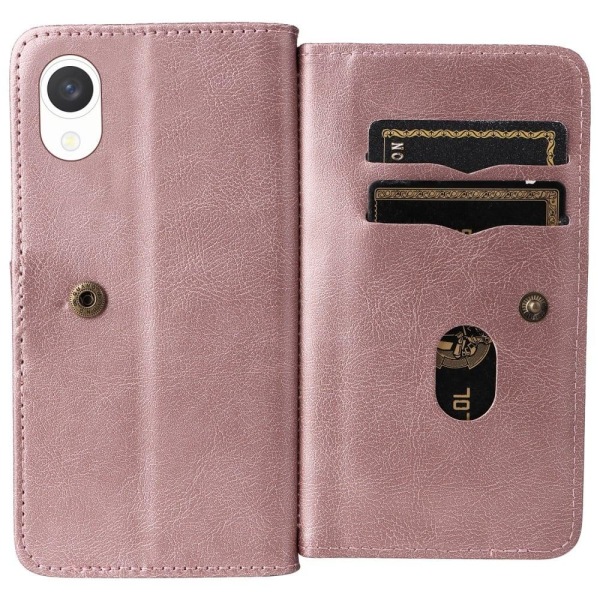10-slot Pung Etui til Samsung Galaxy A23e - Rødguld Pink