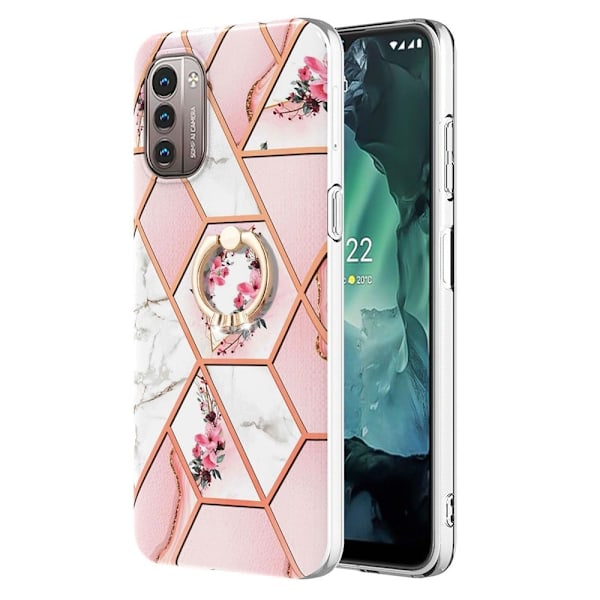 Marmormotiv Nokia G11 / Nokia G21 skal - Rosa Blommor Rosa