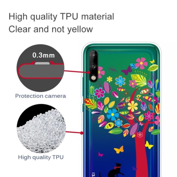 Deco Huawei P40 Lite E Cover - Farverigt Træ Multicolor