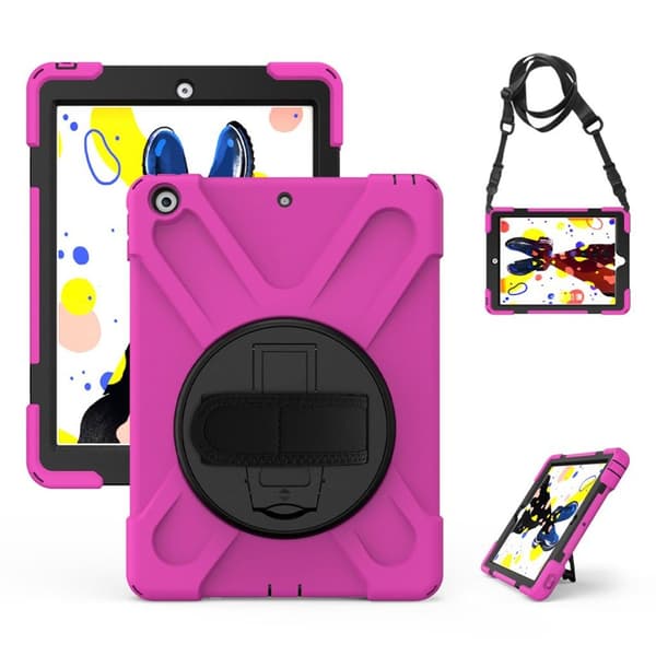 iPad 10.2 (2019) X-Shape hybridikotelo - Ruusu Pink