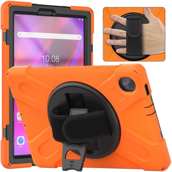 Lenovo Tab M10 FHD Plus 360 vridbart silikonfodral - Orange Orange