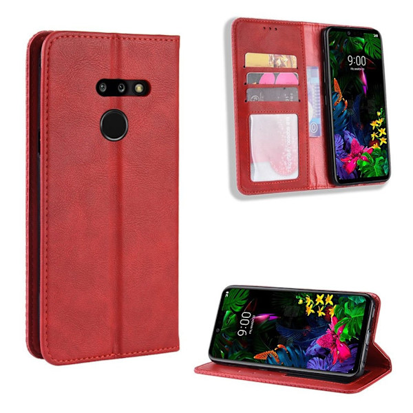 Bofink Vintage läder LG G8 ThinQ fodral - Röd Röd