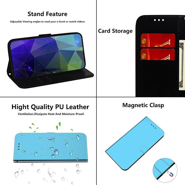 Mirror Asus Zenfone 9 fodral - Blå Blå