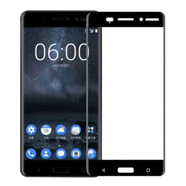 MOCCOLO Nokia 6 temperoitu suojalasi näytölle - Musta Black