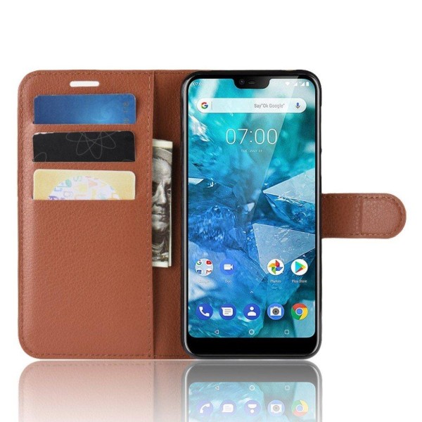 Classic Nokia 7.1 etui - Brun Brown