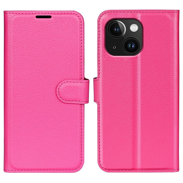 Classic iPhone 15 Plus Läppäkotelo - Rose Pink