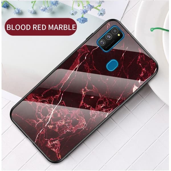 Fantasy Marble Samsung Galaxy M30s deksel - Rød Red
