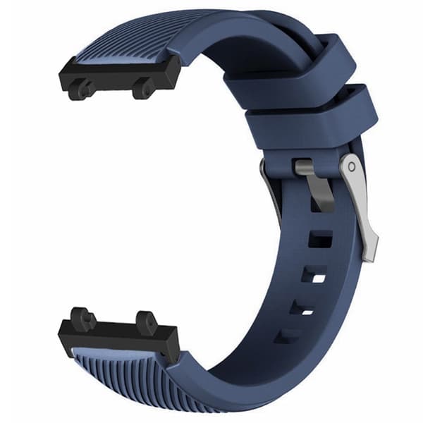 Huami Amazfit Active Edge A2212 Klokkebånd Twill Texture Silikonrem Erstatning - Midnattsblå Blue