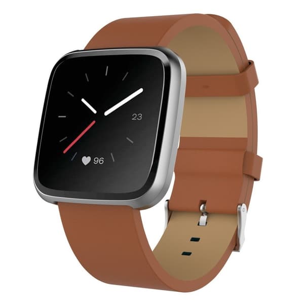 Fitbit Blaze / Versa Lite / Versa Cowhide Lær Klokkereim - Brun Brown