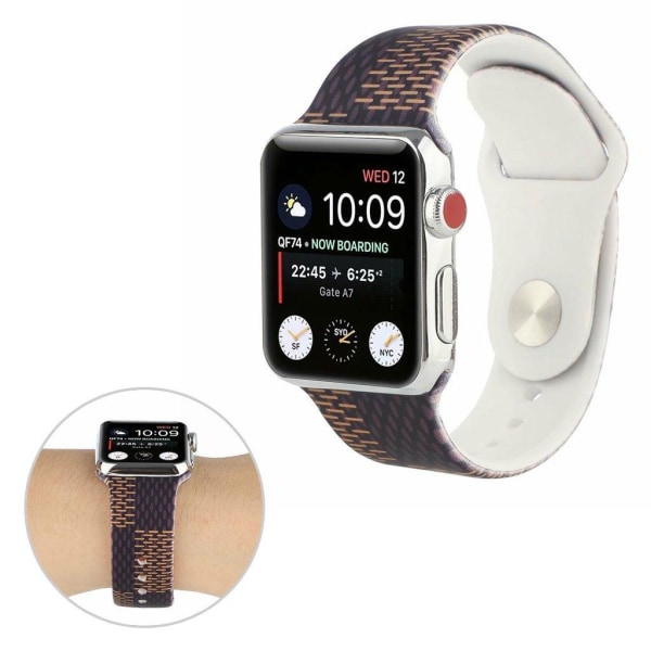 Apple Watch Series 6 / 5 44mm mønster silikone rem - brun Brown