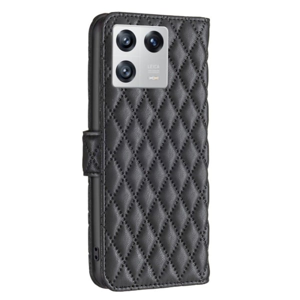 Matt Xiaomi 13 fodral med rombmönster - Svart Svart