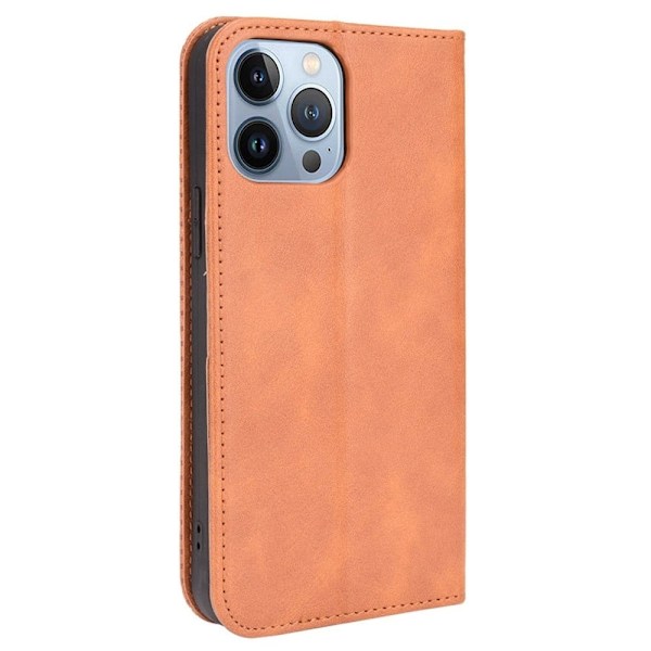 Bofink Vintage läder iPhone 14 Pro Max fodral - Brun Brun