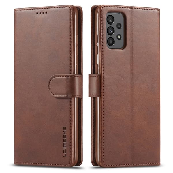 LC.Imeeke läder Samsung Galaxy A73 fodral - Brun Brun