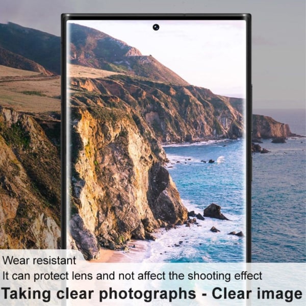 IMAK Samsung Galaxy S22 Ultra kameralinsebeskytter af hærdet glas + linsedæksel af akryl Transparent