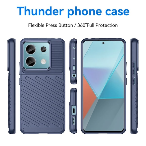 Thunder Xiaomi Redmi Note 13 Pro 4G / Xiaomi Poco X6 deksel - Blå Blue