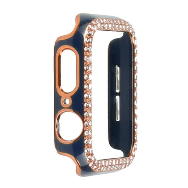 Apple Watch 40 mm dobbeltfarvet rhinestone-cover - Blå / Blå Blue
