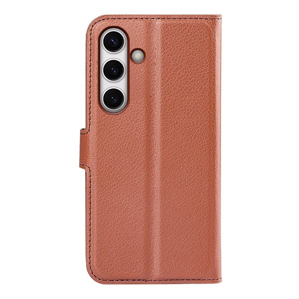 Klassisk Samsung Galaxy S24 FE flip etui - Brun Brown