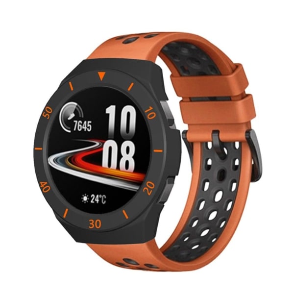 Huawei Watch GT 2e designfodral med dubbla färgskalor - Svart / Orange Svart