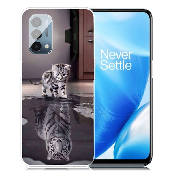 Deco OnePlus Nord N200 5G Suojakotelo - Kissa And Tiikeri Silver grey