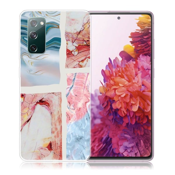 Marmormotiv Samsung Galaxy S20 FE skal - Vågig Marmorplatta multifärg