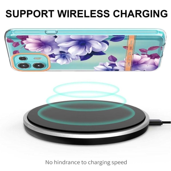Supertunt och tåligt mjukfodral för Motorola Edge 20 Lite - Lila Begonia Lila
