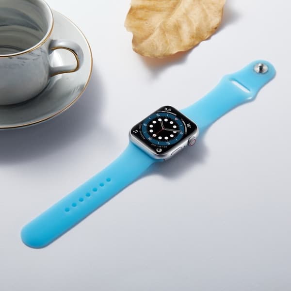 Apple Watch 42mm - 44mm fargeskiftende klokkerem i silikon - Blå Til Grønn Multicolor