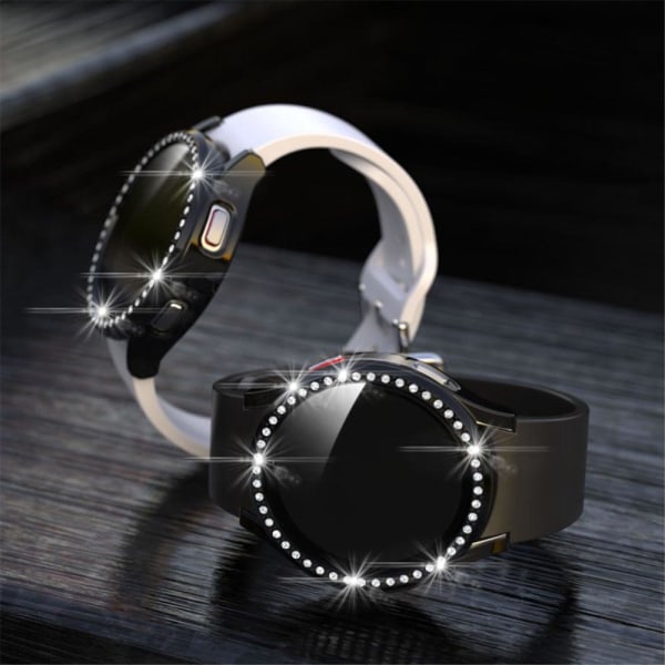 Samsung Galaxy Watch 4 (40 mm) urrem med rhinestone-dekor og hærdet glas - Sort Black