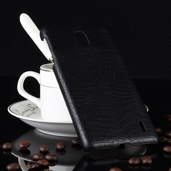 Croco Nokia 1 Plus cover - Sort Black