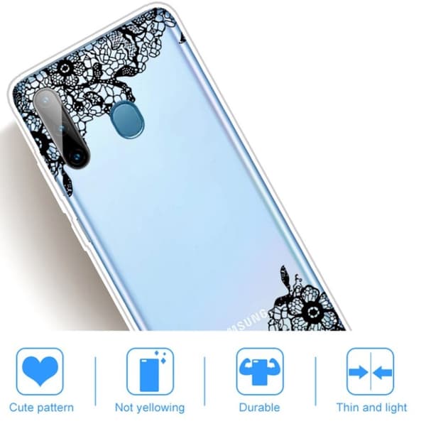 Deco Samsung Galaxy A11 / M11 kuoret - Pitsi kukka Black