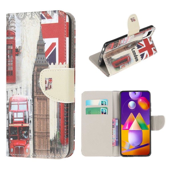 Wonderland Samsung Galaxy M31s flip case - Big Ben and UK Flag Multicolor